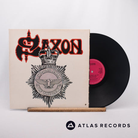 Saxon Strong Arm Of The Law LP Vinyl Record - Front Cover & Record