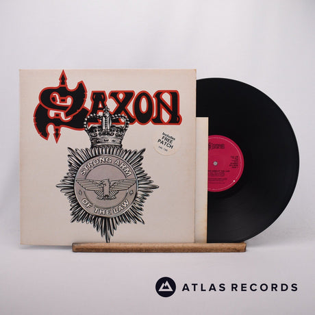 Saxon Strong Arm Of The Law LP Vinyl Record - Front Cover & Record