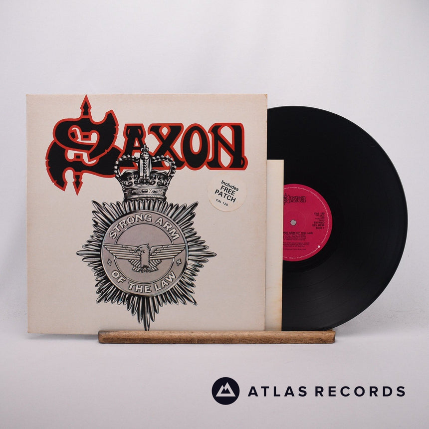 Saxon Strong Arm Of The Law LP Vinyl Record - Front Cover & Record