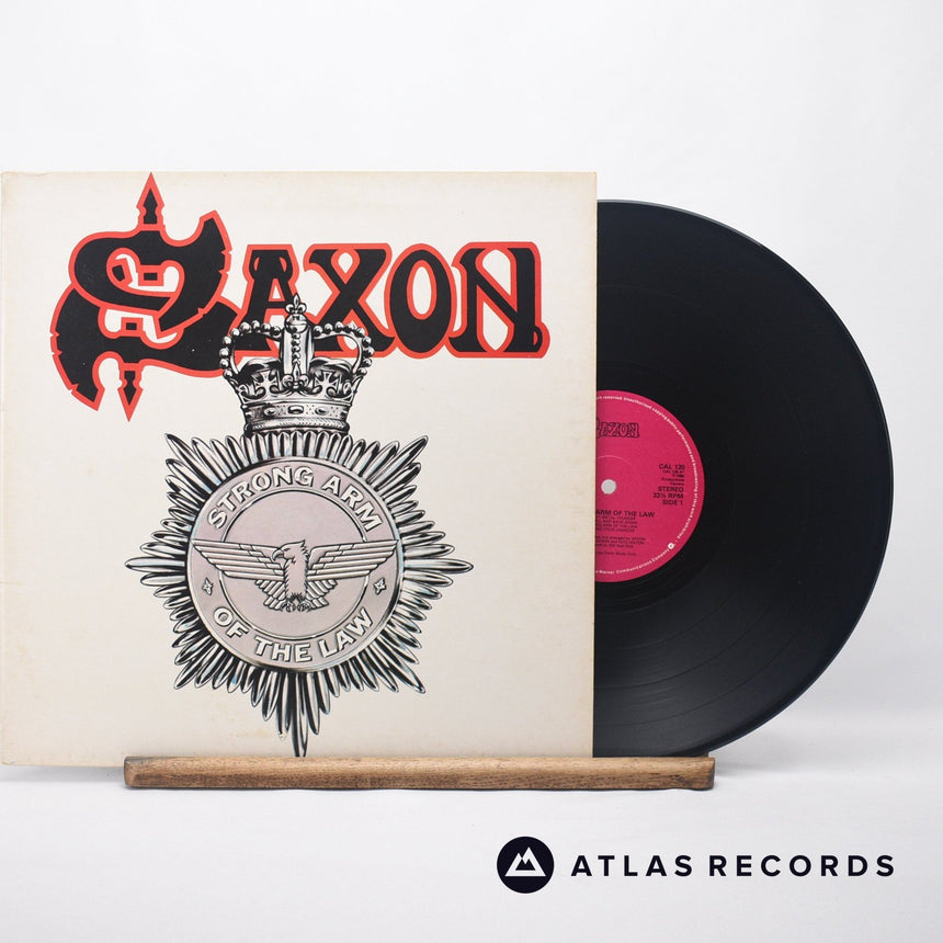 Saxon Strong Arm Of The Law LP Vinyl Record - Front Cover & Record