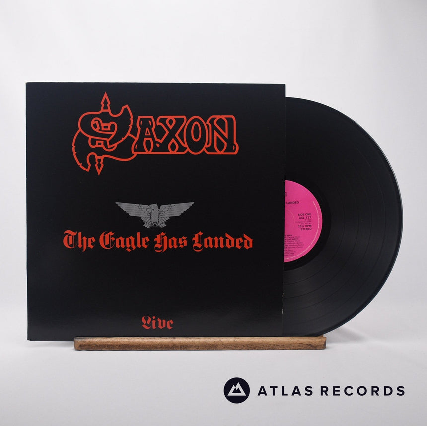 Saxon The Eagle Has Landed LP Vinyl Record - Front Cover & Record