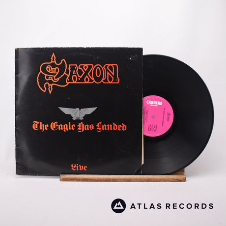 Saxon The Eagle Has Landed LP Vinyl Record - Front Cover & Record