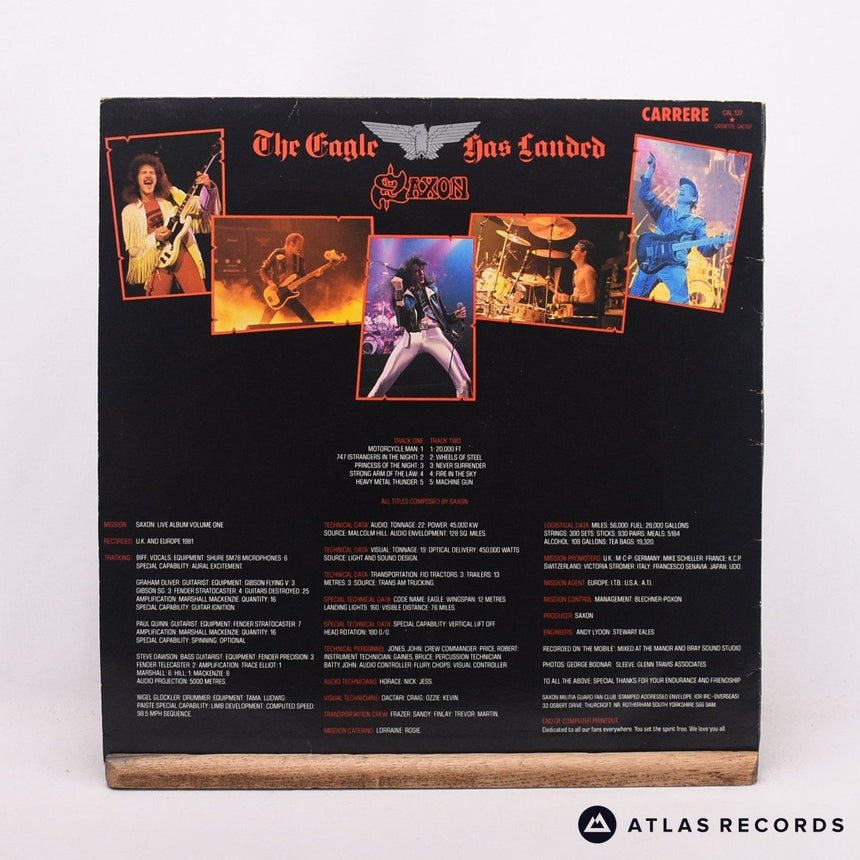 Saxon - The Eagle Has Landed (Live) - A-4U B-3U LP Vinyl Record - VG+/VG+