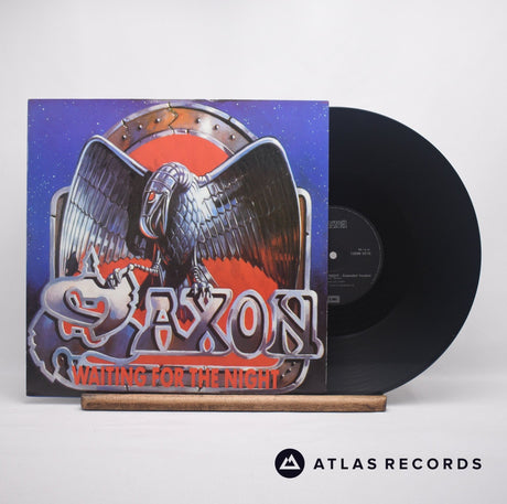 Saxon Waiting For The Night 12" Vinyl Record - Front Cover & Record
