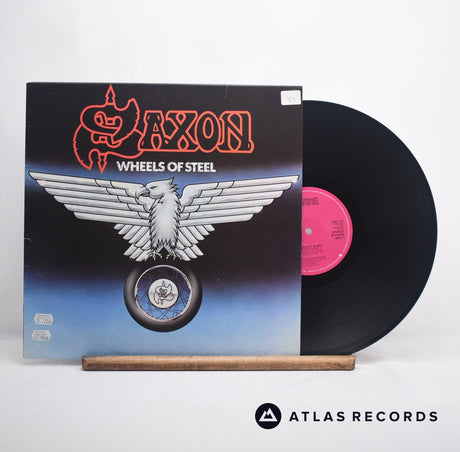 Saxon Wheels Of Steel LP Vinyl Record - Front Cover & Record