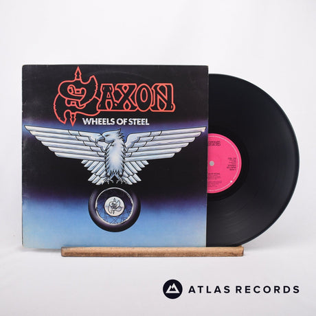 Saxon Wheels Of Steel LP Vinyl Record - Front Cover & Record