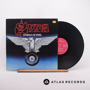 Saxon Wheels Of Steel LP Vinyl Record - Front Cover & Record