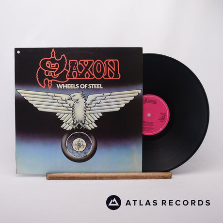 Saxon Wheels Of Steel LP Vinyl Record - Front Cover & Record