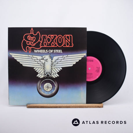 Saxon Wheels Of Steel LP Vinyl Record - Front Cover & Record