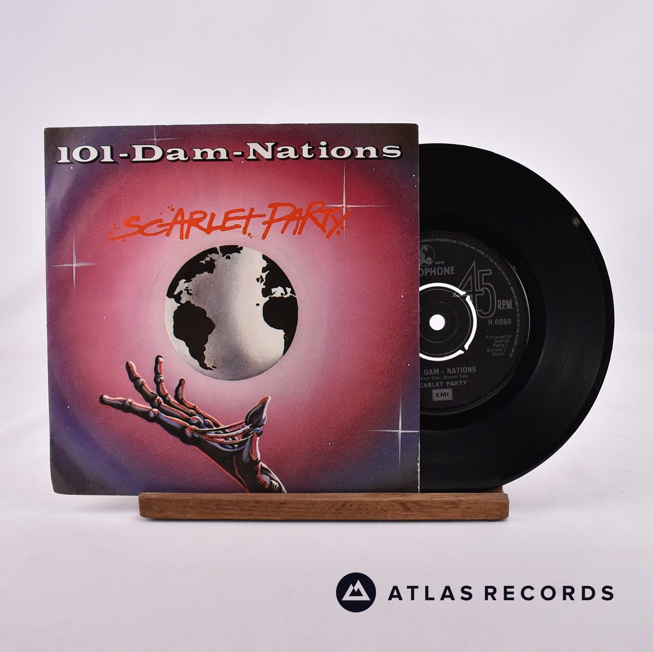 Scarlet Party 101 - Dam - Nations 7" Vinyl Record - Front Cover & Record