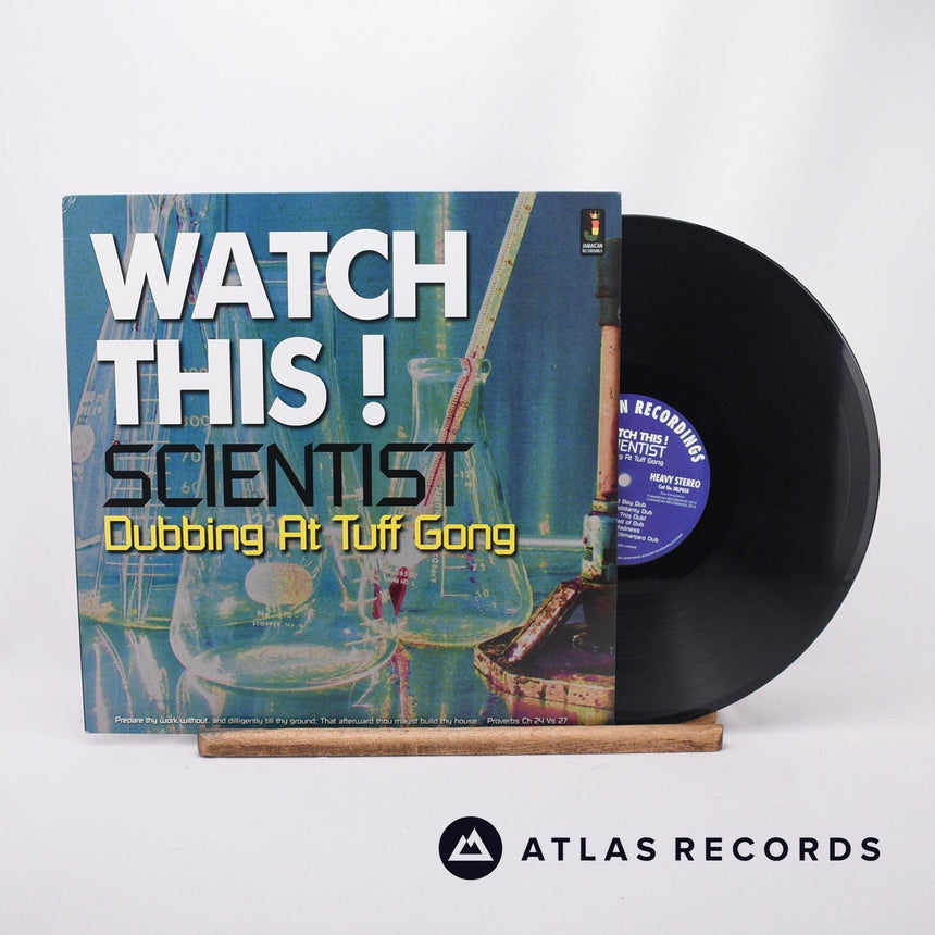 Scientist Watch This! Dubbing At Tuff Gong Studio LP Vinyl Record - Front Cover & Record