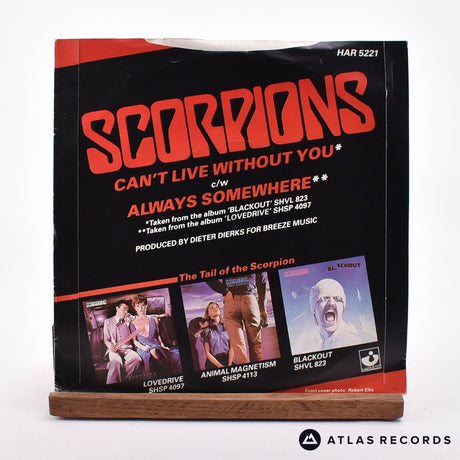 Scorpions - Can't Live Without You - Clear 7" Vinyl Record - VG+/EX