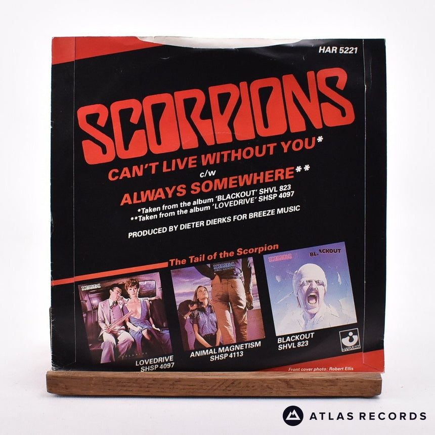 Scorpions - Can't Live Without You - Clear 7" Vinyl Record - VG+/EX