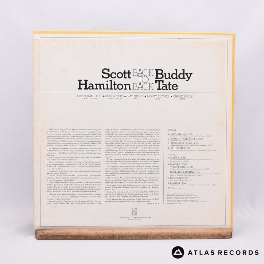 Scott Hamilton - Back To Back - LP Vinyl Record - VG+/EX