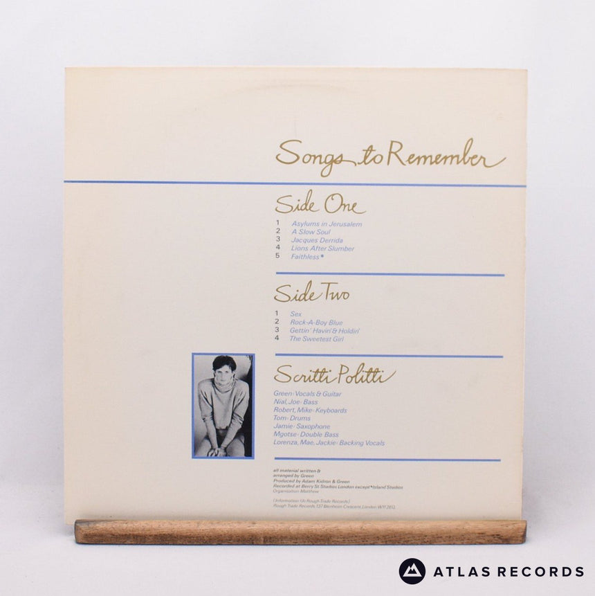 Scritti Politti - Songs To Remember - LP Vinyl Record - EX/NM