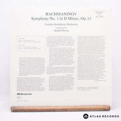 Sergei Vasilyevich Rachmaninoff - Symphony No. 1 - LP Vinyl Record - NM/NM