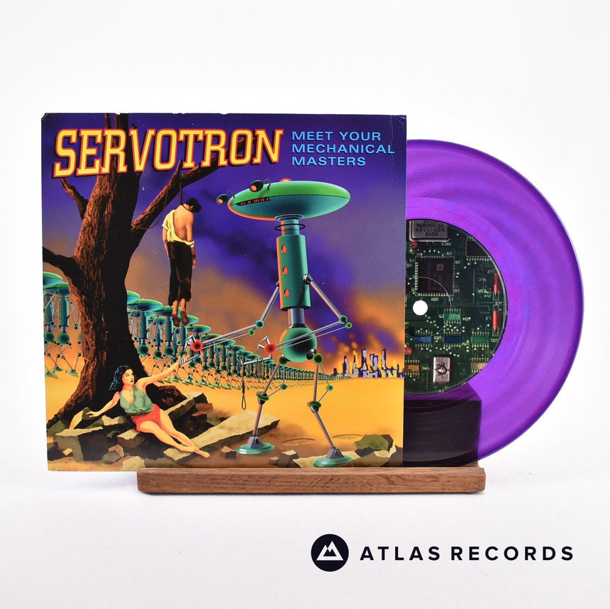 Servotron Meet Your Mechanical Masters 7" Vinyl Record - Front Cover & Record