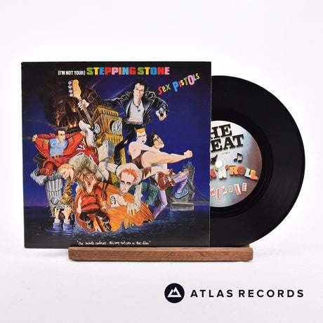 Sex Pistols (I'm Not Your) Stepping Stone 7" Vinyl Record - Front Cover & Record