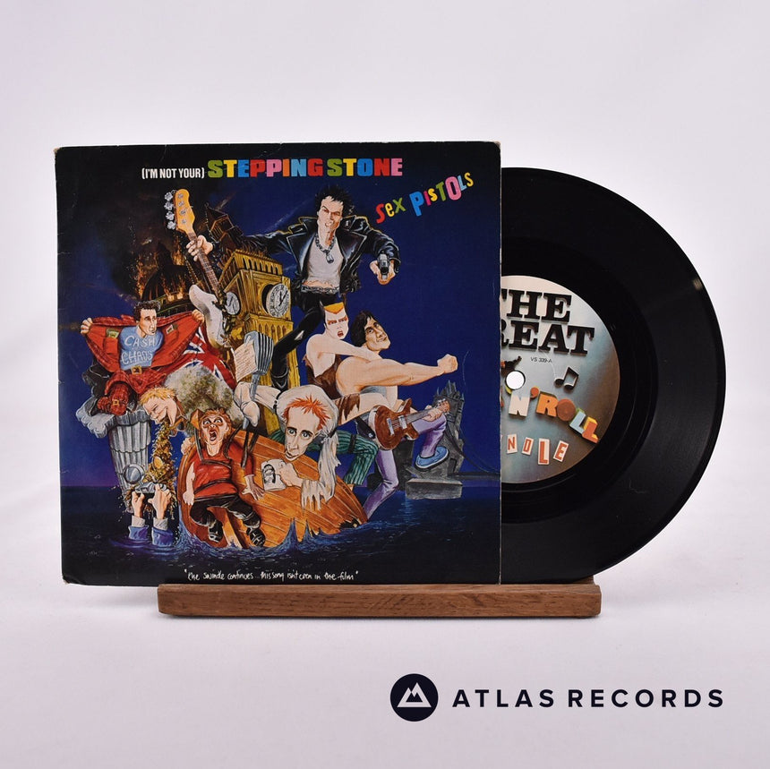 Sex Pistols (I'm Not Your) Stepping Stone 7" Vinyl Record - Front Cover & Record