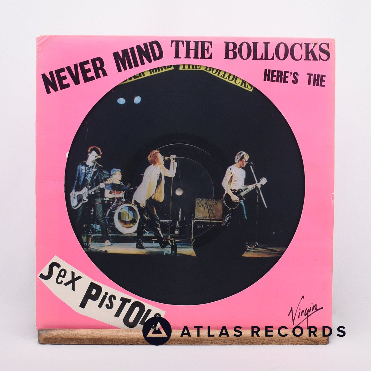 Sex Pistols Never Mind The Bollocks Here's The Sex Pistols LP Vinyl Record - Front Cover & Record