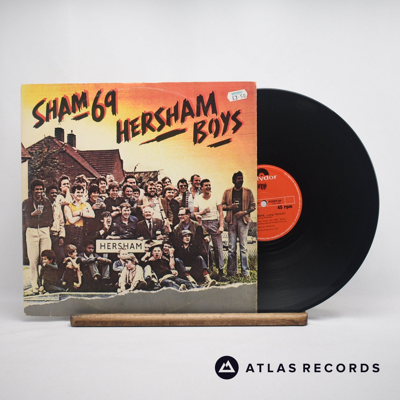 Sham 69 Hersham Boys 12" Vinyl Record - Front Cover & Record