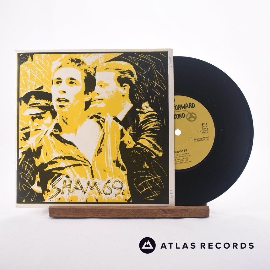 Sham 69 I Don't Wanna 7" Vinyl Record - Front Cover & Record