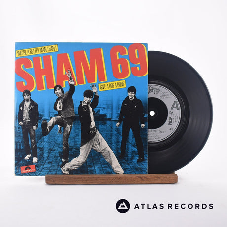 Sham 69 You're A Better Man Than I 7" Vinyl Record - Front Cover & Record