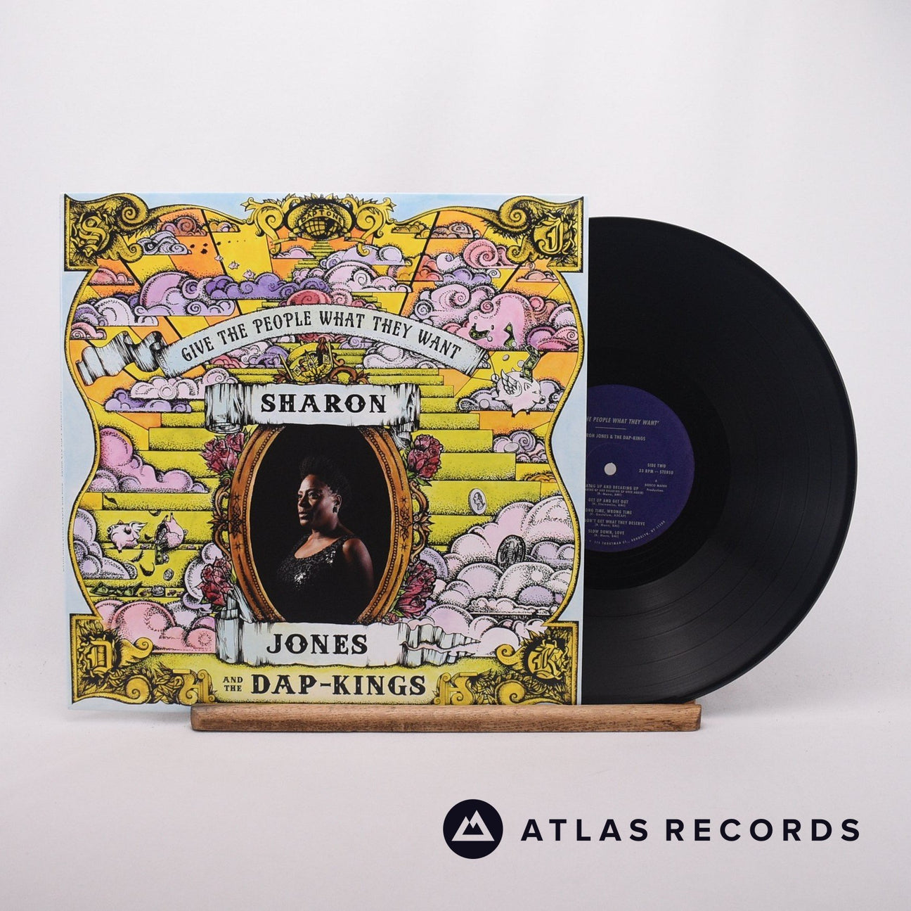 Sharon Jones & The Dap-Kings Give The People What They Want LP Vinyl Record - Front Cover & Record