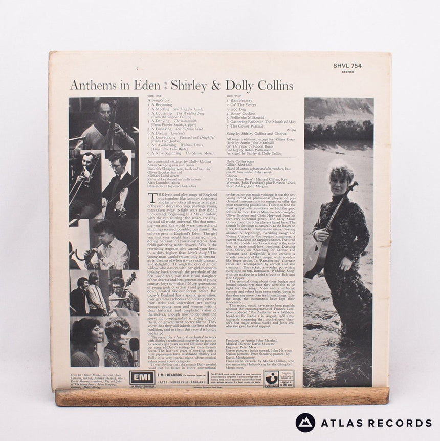 Shirley & Dolly Collins - Anthems In Eden - A-2 B-1 LP Vinyl Record - VG+/EX