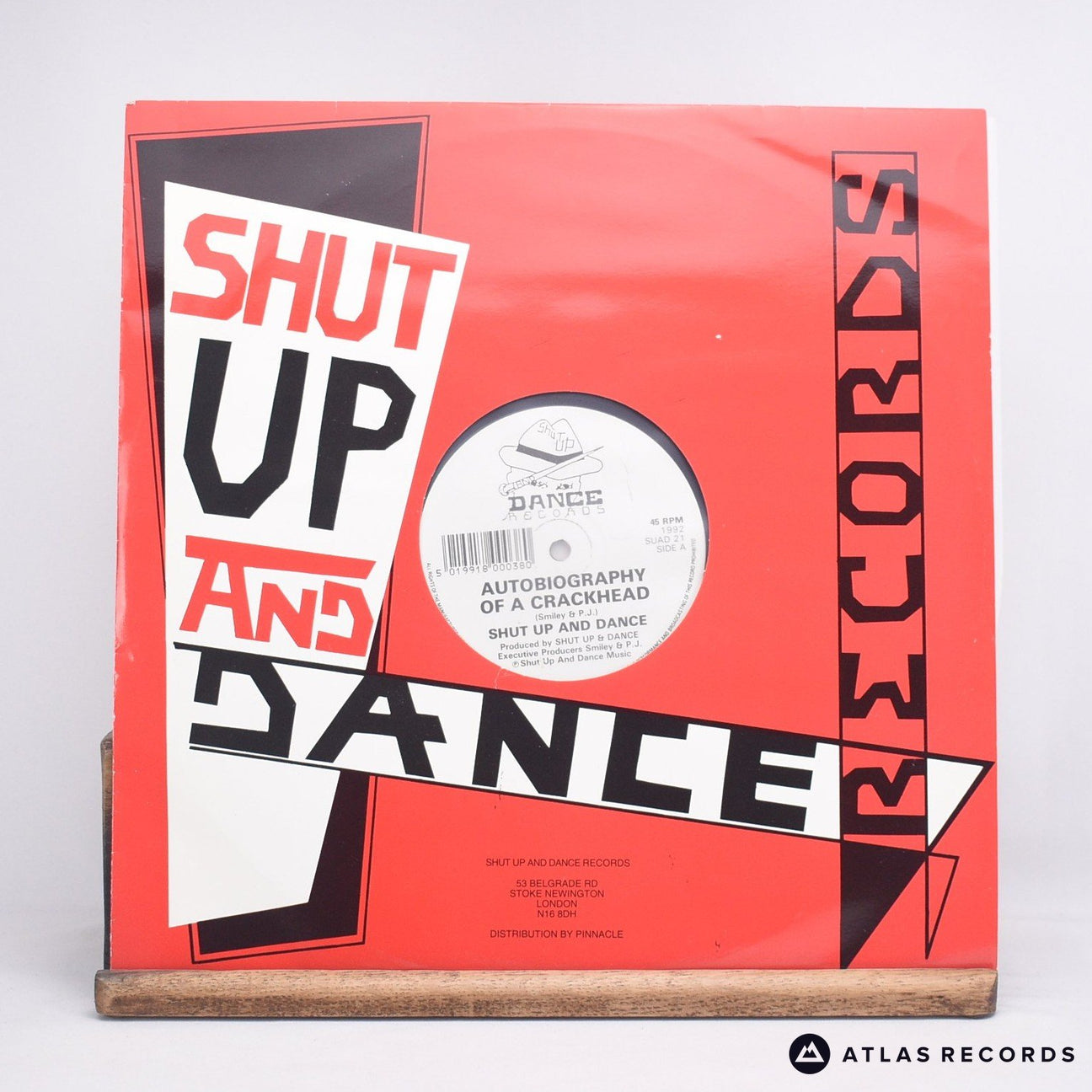 Shut Up & Dance Autobiography Of A Crackhead 12" Vinyl Record - Front Cover & Record