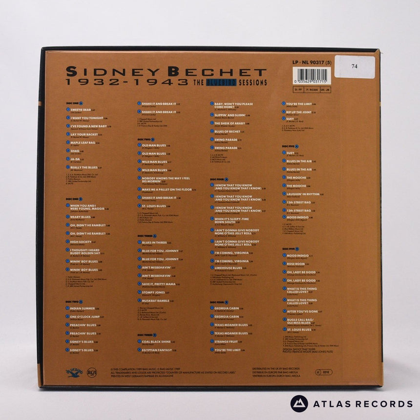 Sidney Bechet - 1932-1943 The Bluebird Sessions - A-1 B-1 Vinyl Record - EX/EX