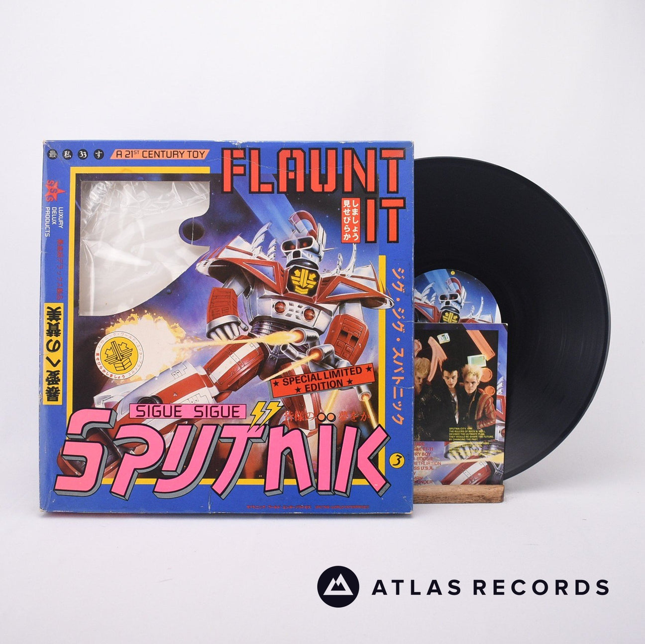 Sigue Sigue Sputnik Flaunt It LP Vinyl Record - Front Cover & Record