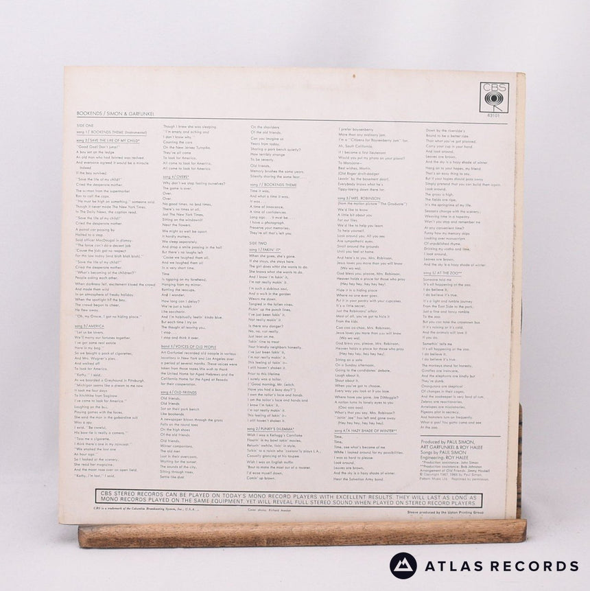 Simon & Garfunkel - Bookends - Reissue A6 B1 LP Vinyl Record - EX/VG+
