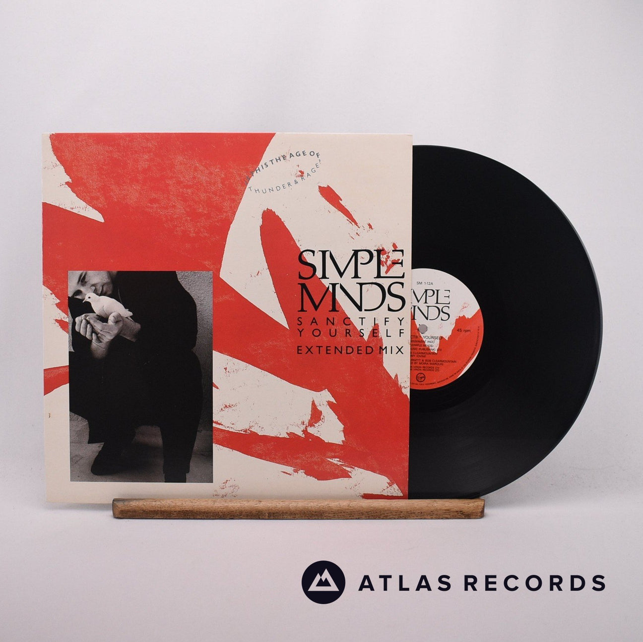 Simple Minds Sanctify Yourself 12" Vinyl Record - Front Cover & Record