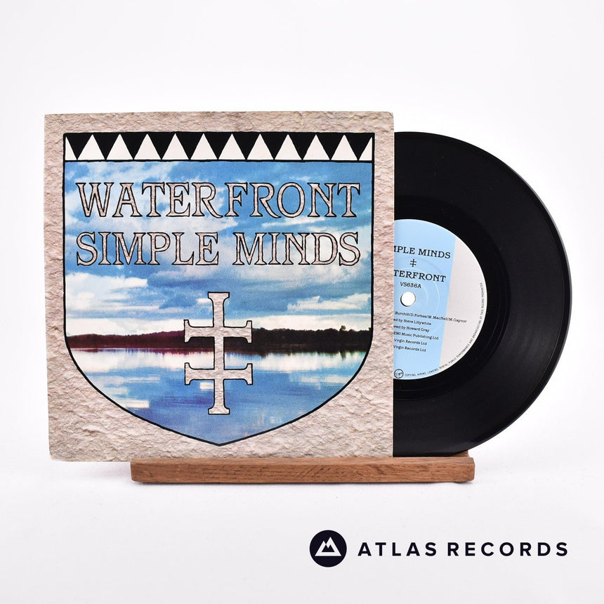 Simple Minds Waterfront 7" Vinyl Record - Front Cover & Record