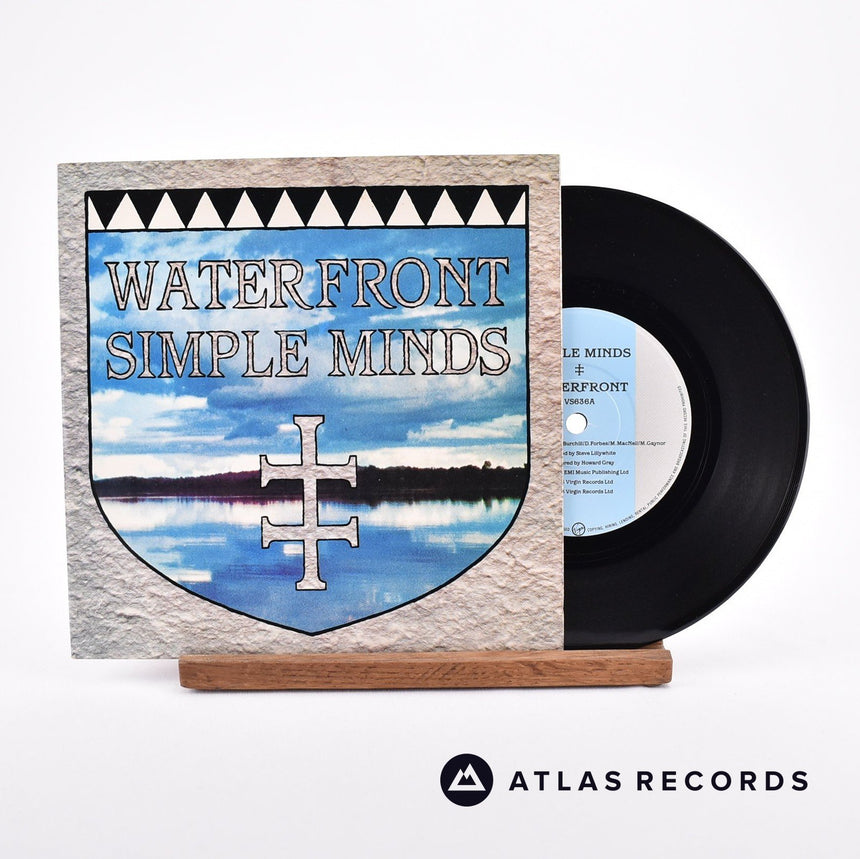 Simple Minds Waterfront 7" Vinyl Record - Front Cover & Record