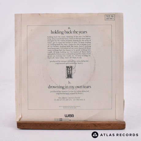 Simply Red - Holding Back The Years - Reissue 7" Vinyl Record - VG+/VG+