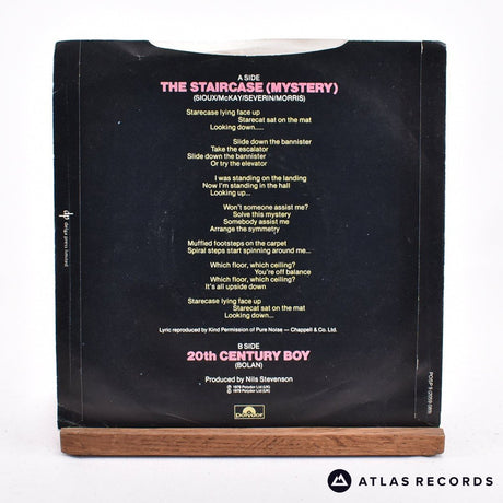 Siouxsie & The Banshees - The Staircase - 7" Vinyl Record - VG+/EX