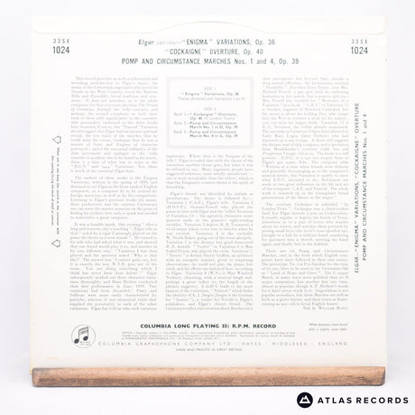 Sir Edward Elgar - Enigma Variations, Op. 36/Cockaigne Overture Op. 4 - LP Vinyl