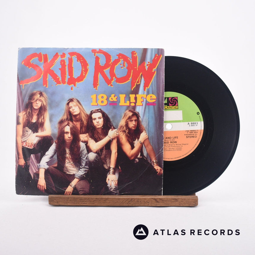 Skid Row 18 & Life 7" Vinyl Record - Front Cover & Record