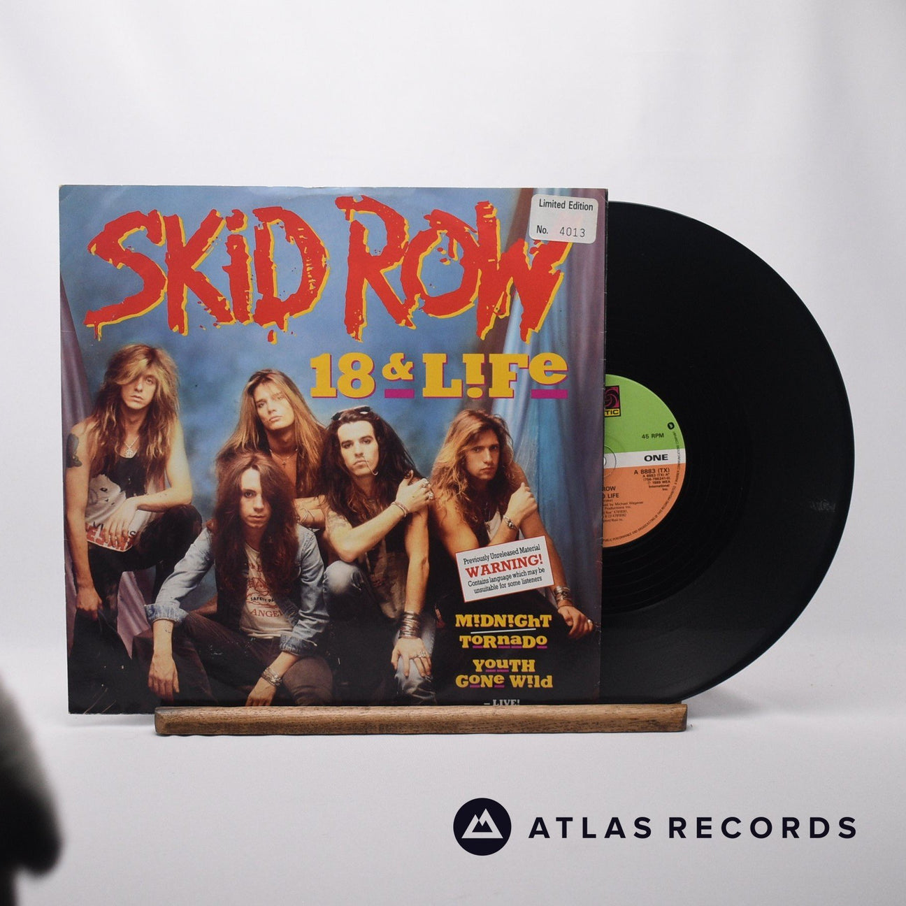 Skid Row 18 & Life 12" Vinyl Record - Front Cover & Record