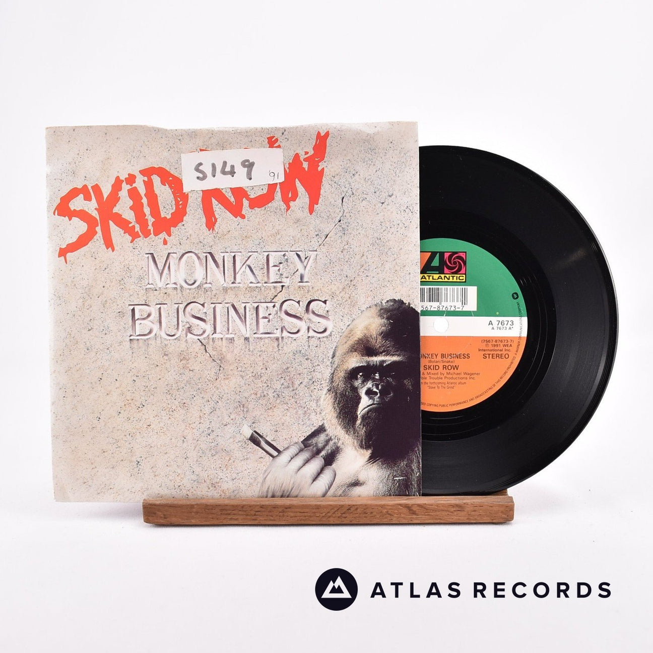 Skid Row Monkey Business 7" Vinyl Record - Front Cover & Record