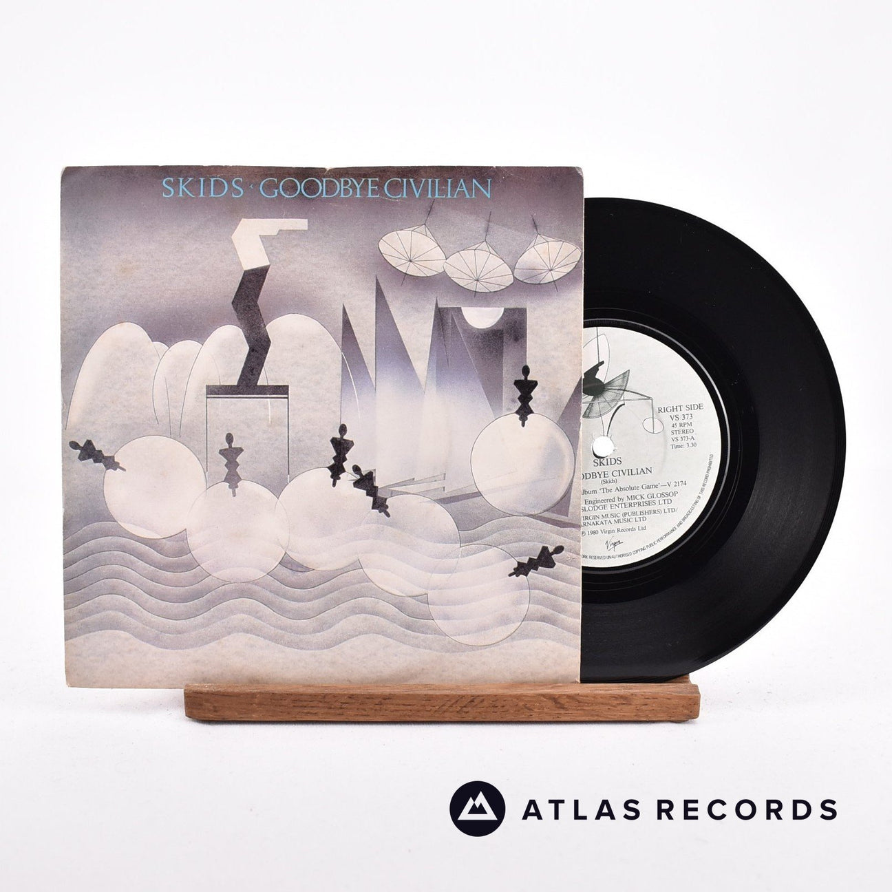 Skids Goodbye Civilian 7" Vinyl Record - Front Cover & Record