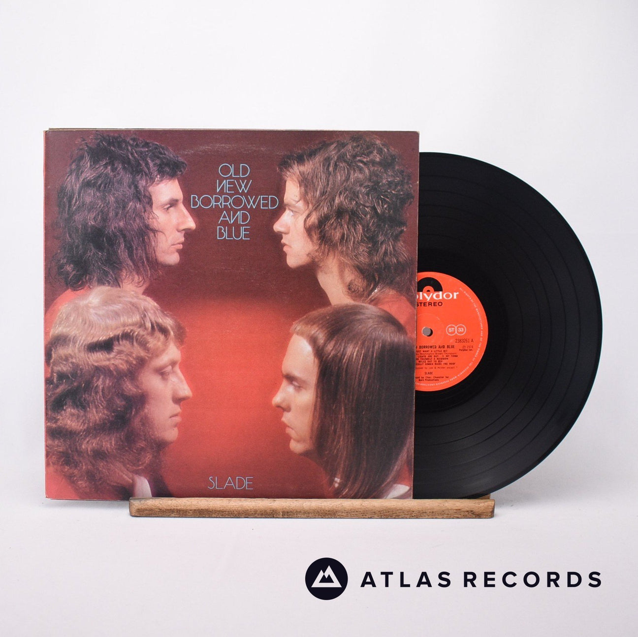 Slade Old New Borrowed And Blue LP Vinyl Record - Front Cover & Record