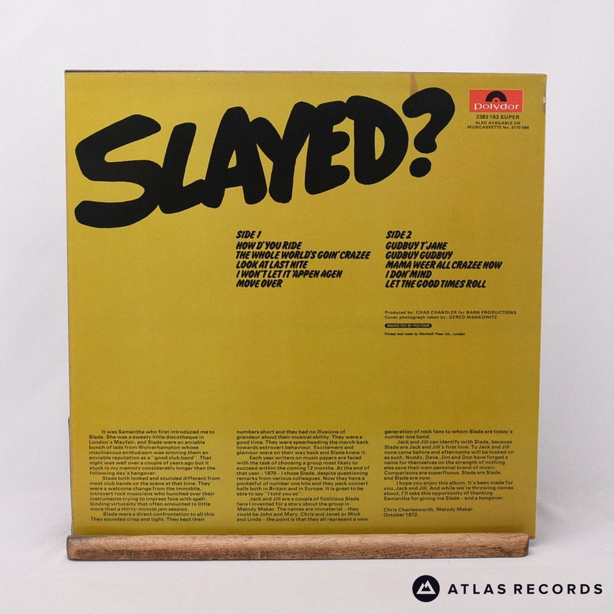 Slade - Slayed? - First Uk Press LP Vinyl Record - EX/EX
