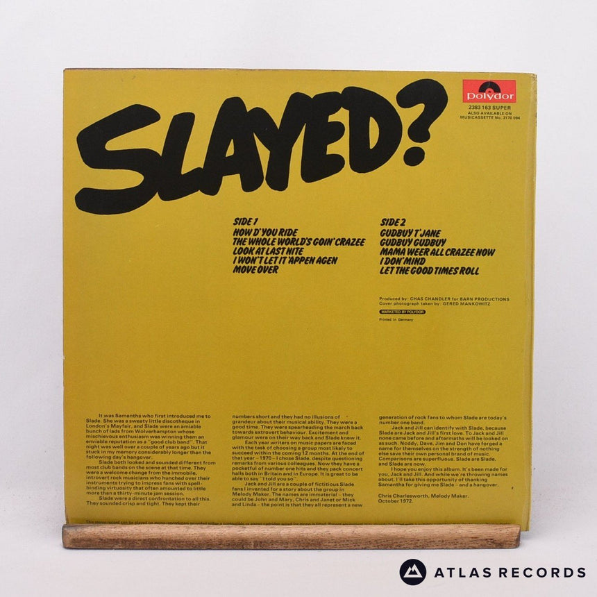 Slade - Slayed? - Reissue LP Vinyl Record - EX/EX