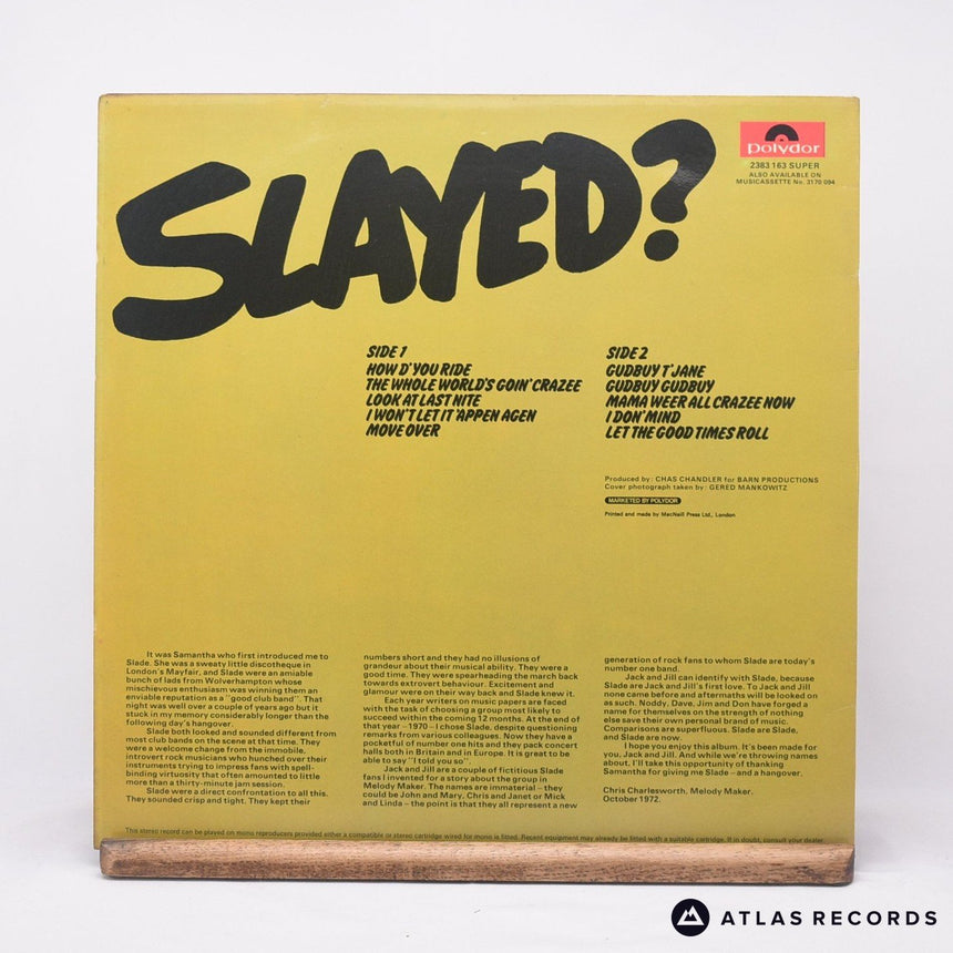 Slade - Slayed? - LP Vinyl Record - EX/VG+