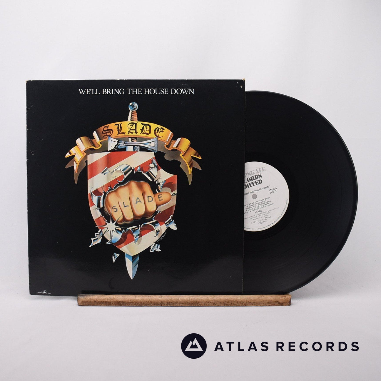 Slade We'll Bring The House Down LP Vinyl Record - Front Cover & Record