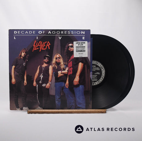 Slayer Decade Of Aggression Live Double LP Vinyl Record - Front Cover & Record