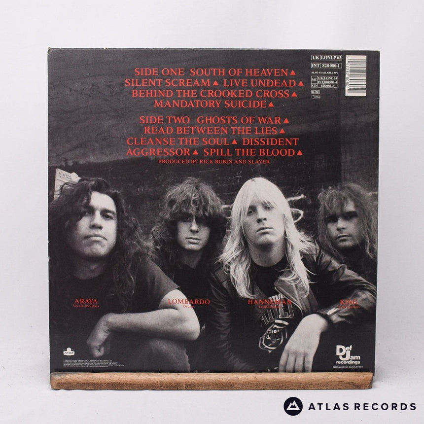 Slayer - South Of Heaven - Townhouse A-1 B-1 LP Vinyl Record - EX/EX